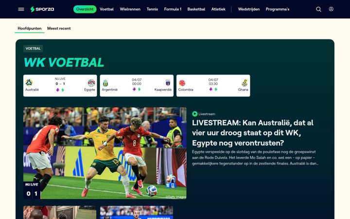 Ekrānuzņēmums no sporza.be