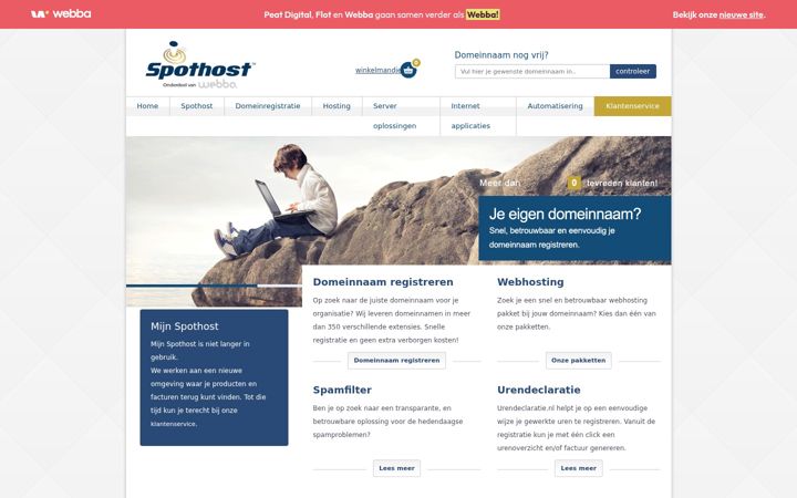 Screenshot of spothost.nl