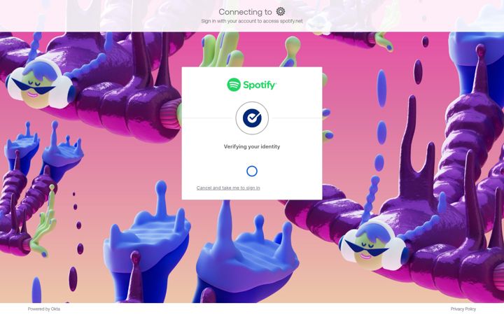 Skærmbillede af spotify.net