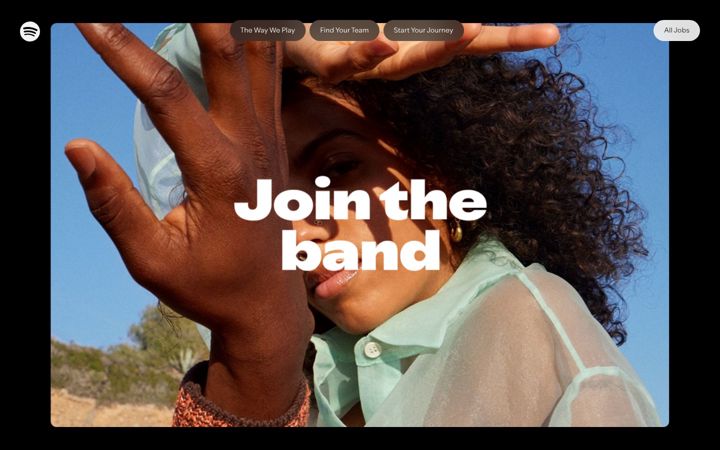 Screenshot of spotifyjobs.com