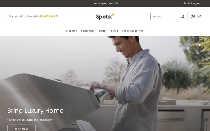 Screenshot of spotix.com