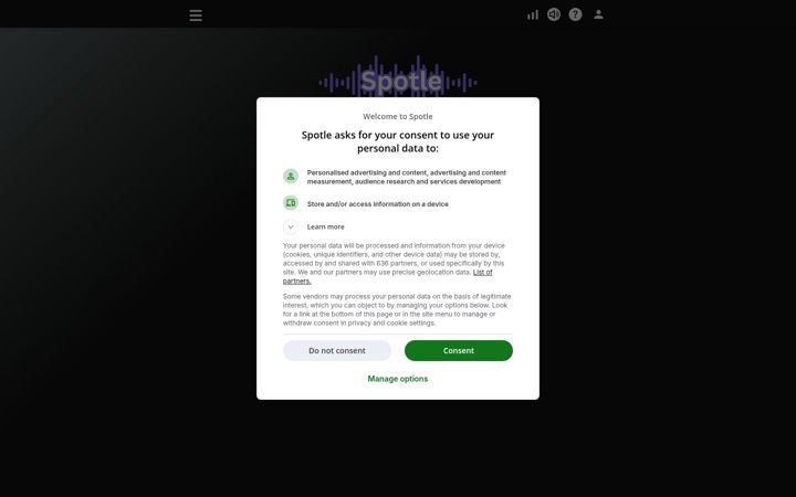 Screenshot of spotle.io
