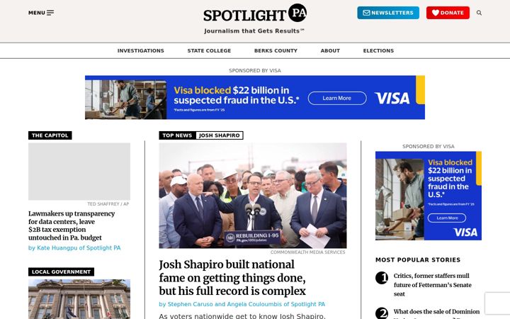 Screenshot of spotlightpa.org