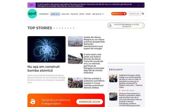 Screenshot of spotmedia.ro