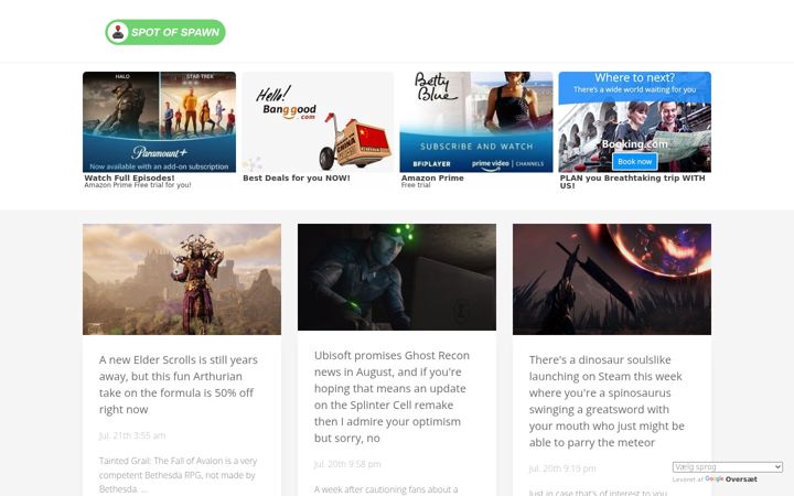 Screenshot of spotofspawn.com