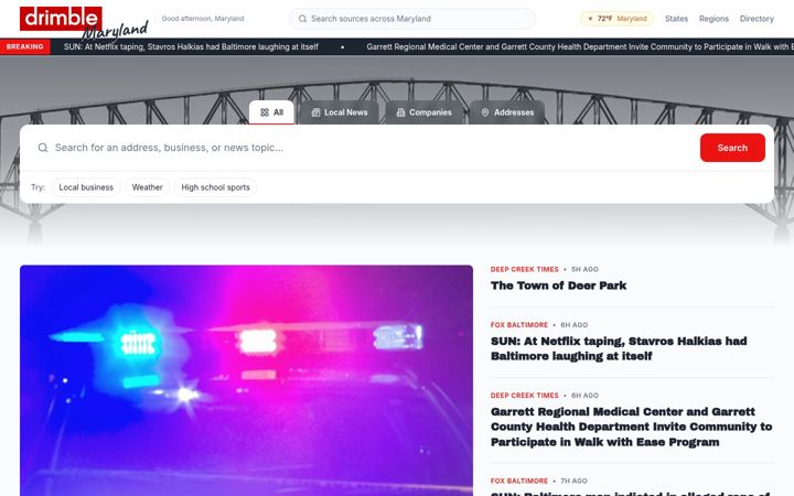 Screenshot of spotonmaryland.com