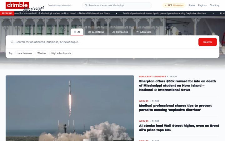 Screenshot of spotonmississippi.com