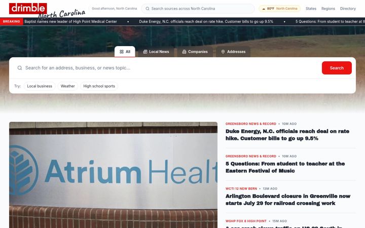 Screenshot of spotonnorthcarolina.com