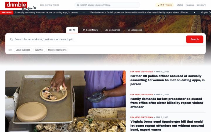 Screenshot of spotonvirginia.com