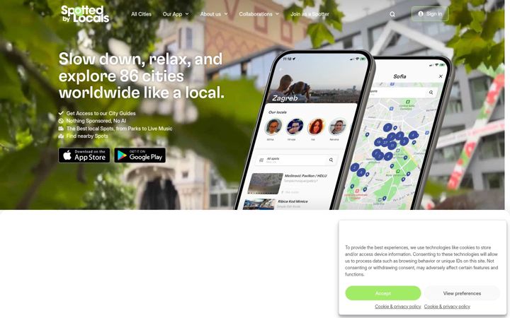 Screenshot stránky spottedbylocals.com