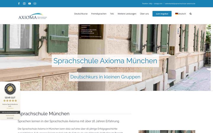 Screenshot di sprachschule-axioma.de