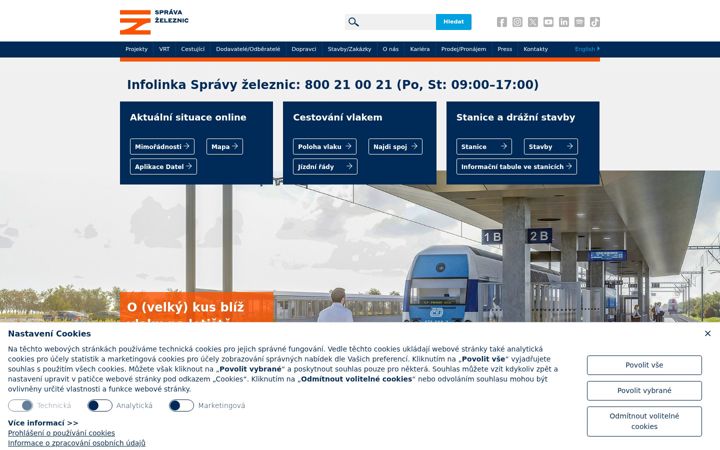 Screenshot of spravazeleznic.cz