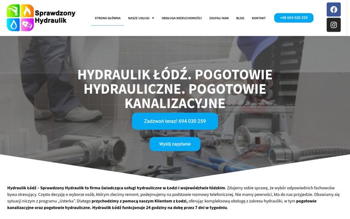 Captură de ecran a sprawdzony-hydraulik.pl