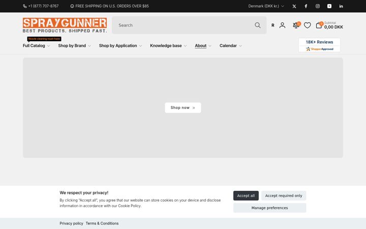 Screenshot of spraygunner.com