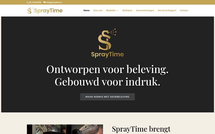 Snímek obrazovky spraytime.nl