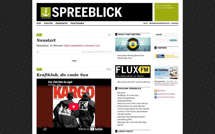 Screenshot of spreeblick.com