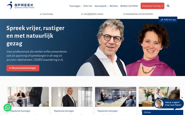 Skærmbillede af spreek.nl