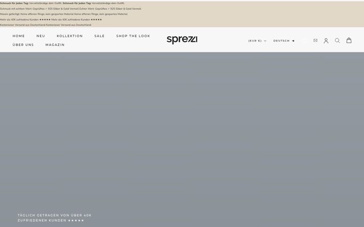 Screenshot of sprezzi-fashion.com