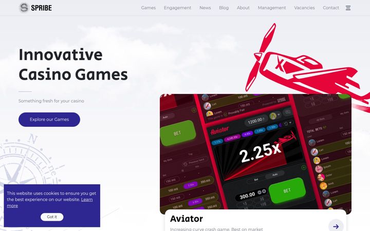 Screenshot of spribe.co
