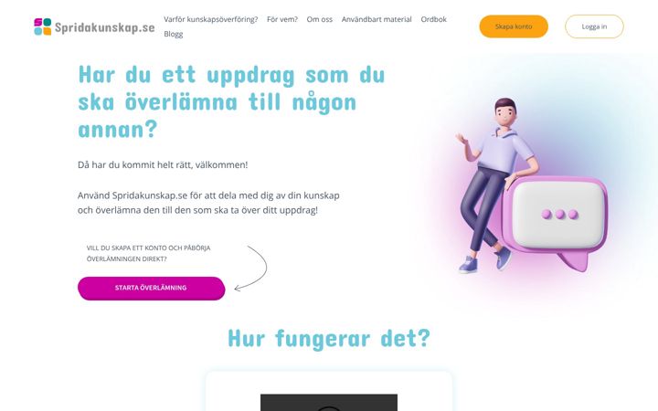 Screenshot of spridakunskap.se