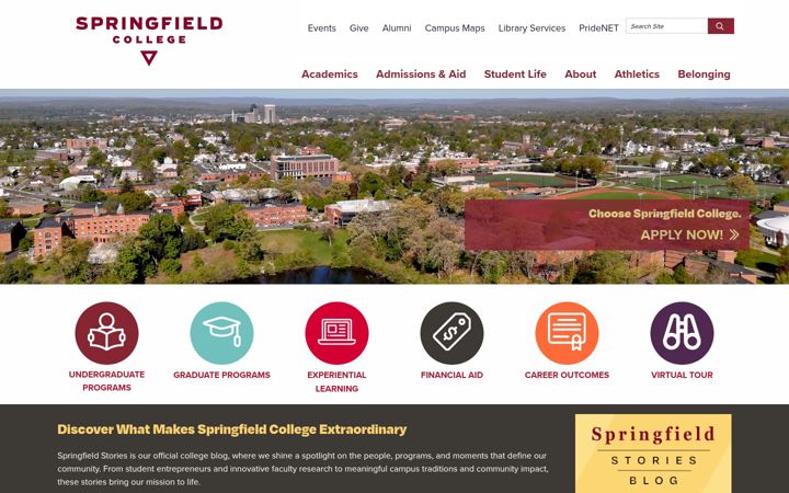Screenshot of springfield.edu