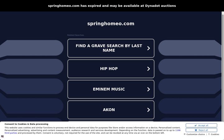 Screenshot of springhomeo.com