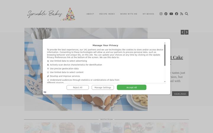 Screenshot of sprinklebakes.com