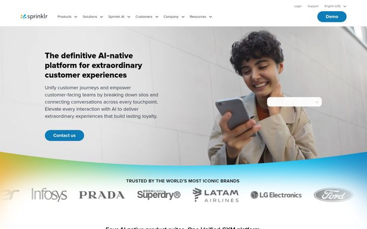 Képernyőkép: sprinklr.com