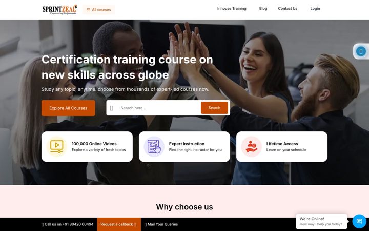 Screenshot of sprintzeal.com