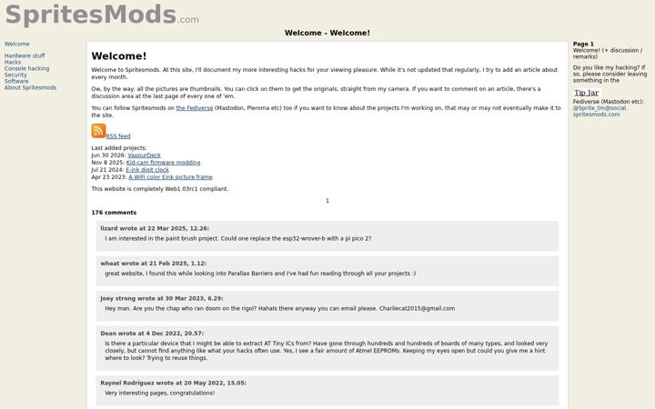 Screenshot of spritesmods.com