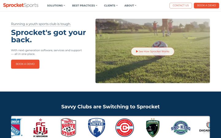 Screenshot of sprocketsports.com