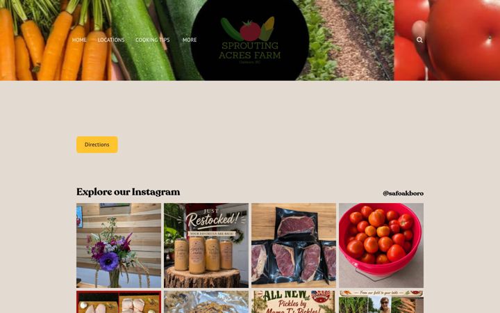 Captura de pantalla de sproutingacresfarm.square.site