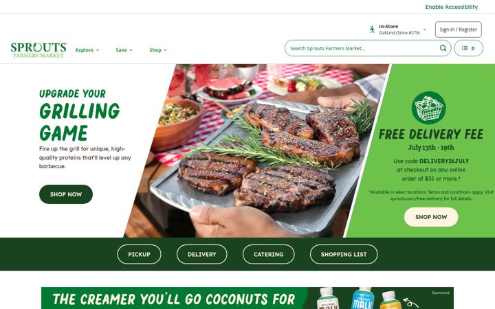 Screenshot di sprouts.com