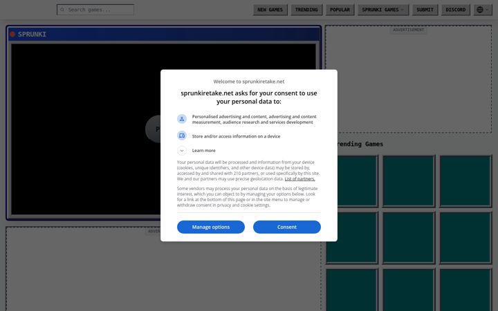 Screenshot of sprunkiretake.net