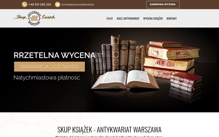 Captura de ecrã de sprzedajksiazki.pl
