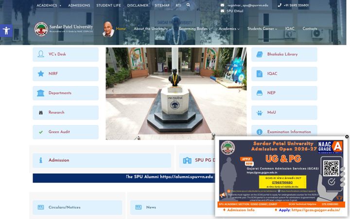 Screenshot of spuvvn.edu