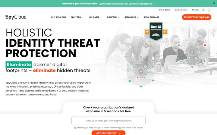 Screenshot of spycloud.com
