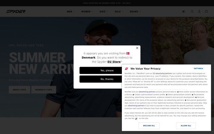 Screenshot von spyder.com