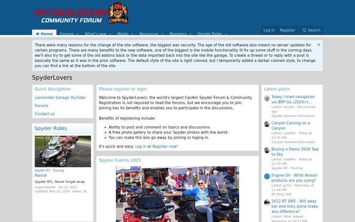 Screenshot of spyderlovers.com
