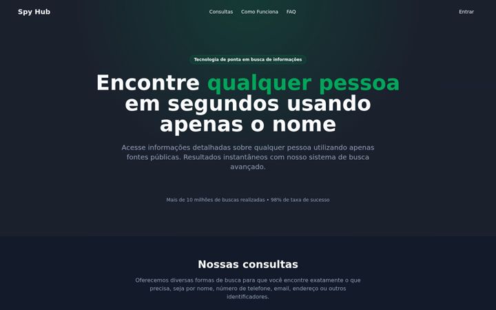 Screenshot of spyhub.io