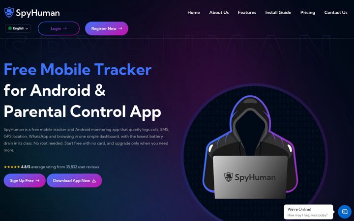 Screenshot του spyhuman.com