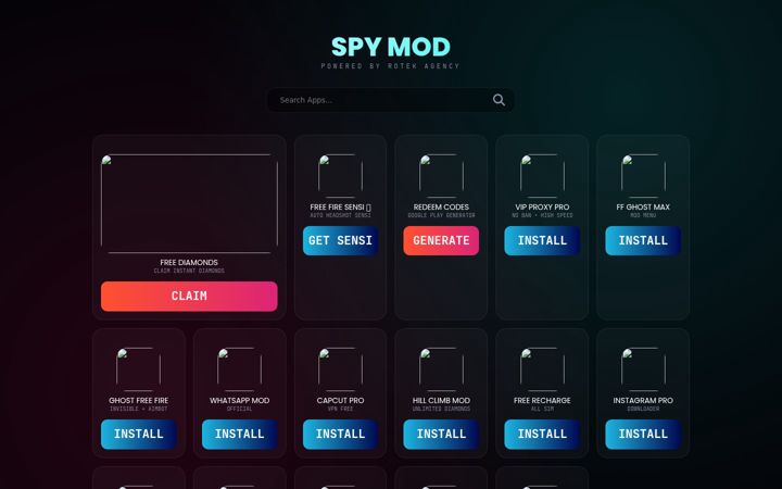 Screenshot of spymod.in