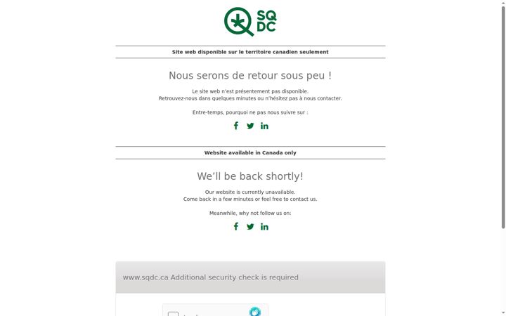 Screenshot of sqdc.ca