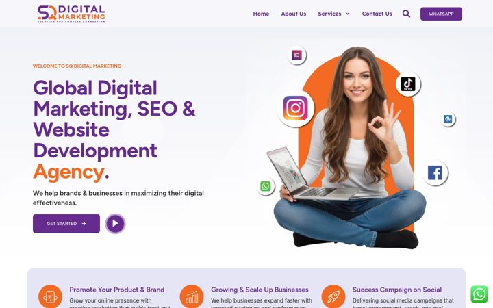 Screenshot of sqdigitalmarketing.com