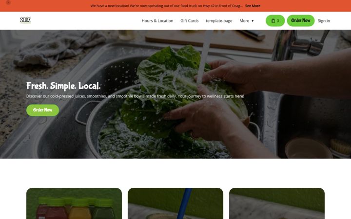 Екранна снимка на sqezjuicehealth.com