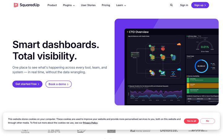Screenshot of squaredup.com