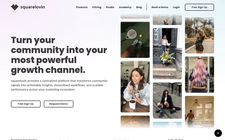 Screenshot of squarelovin.com
