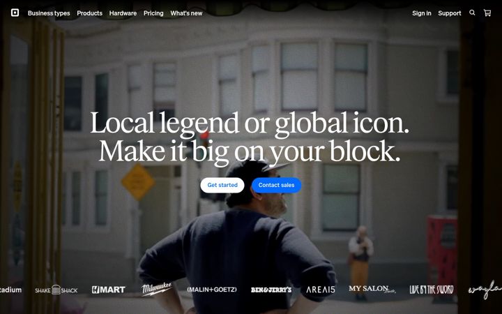 Skærmbillede af squareup.com