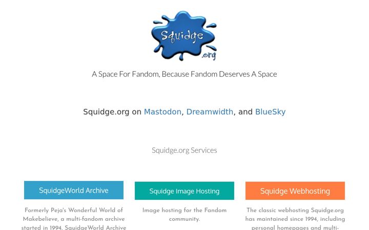 Screenshot of squidge.org