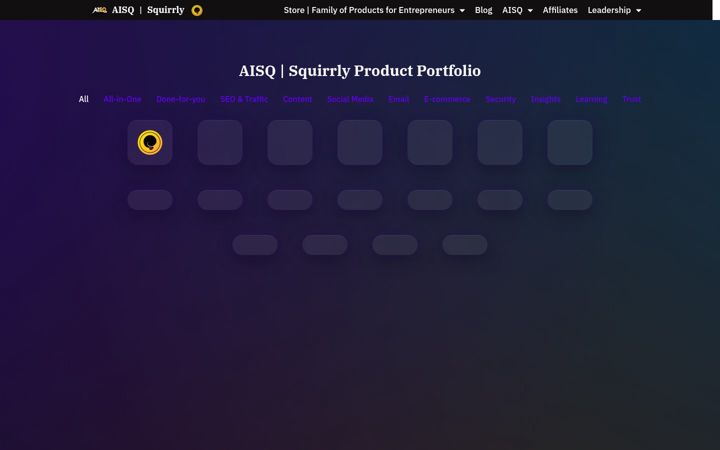 Screenshot of squirrly.co